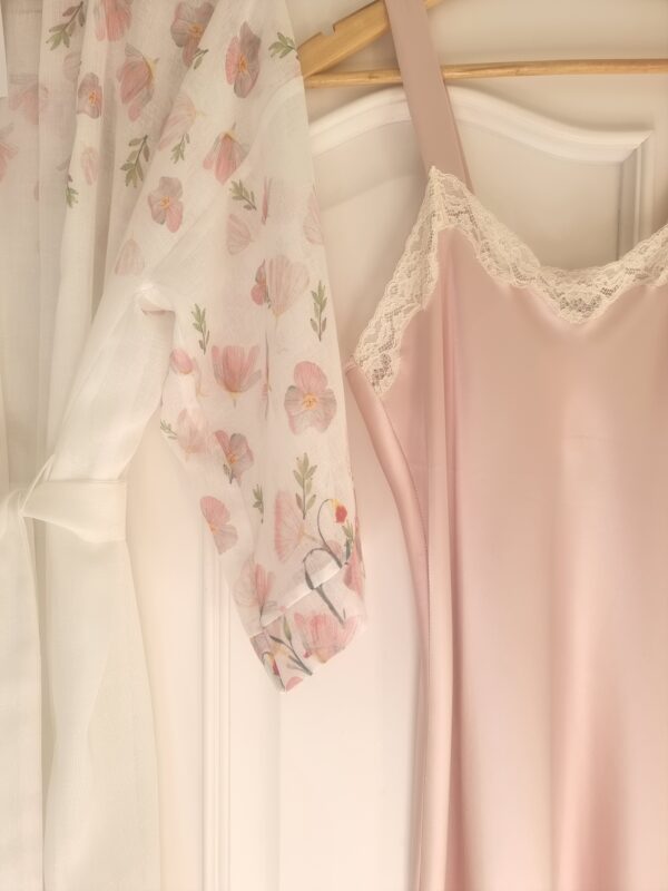 Kimono Organza Flores largo EDICION LIMITADA - Imagen 4