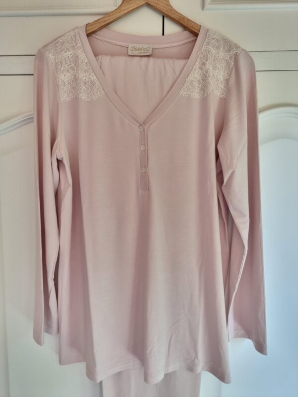 PIJAMA MICROMODAL rosa empolvado