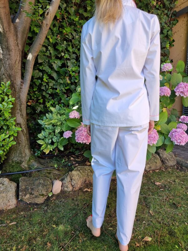 PIJAMA EVROS algodón blanco - Imagen 7