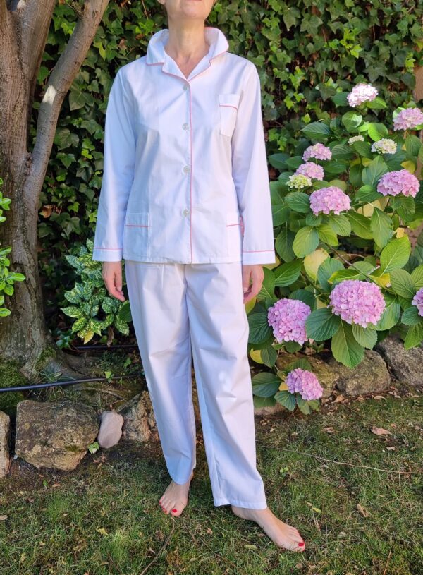 PIJAMA EVROS algodón blanco