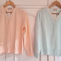 Mañanita Rita verde agua/salmón