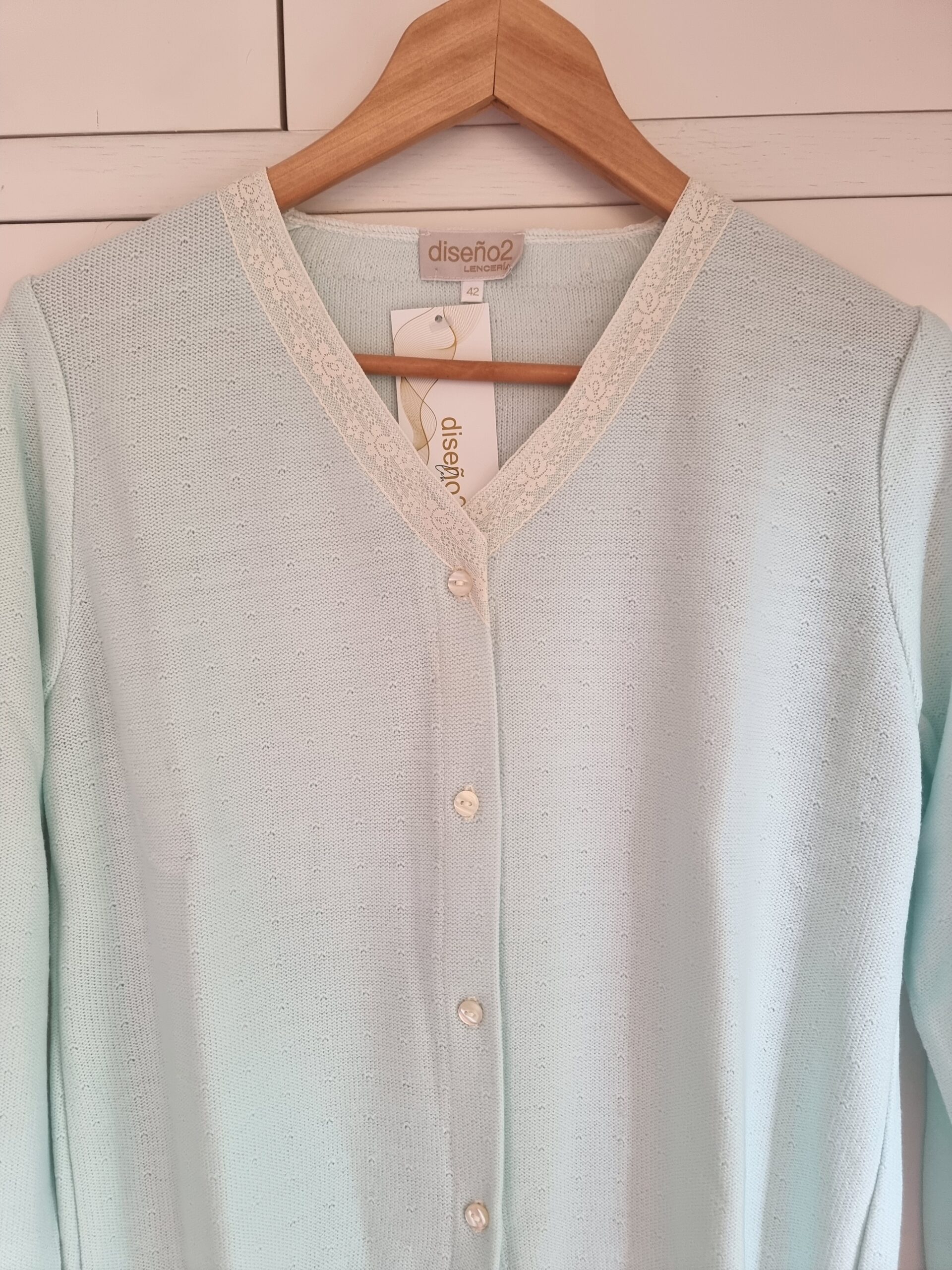 Mañanita Rita verde agua/salmón - Imagen 4