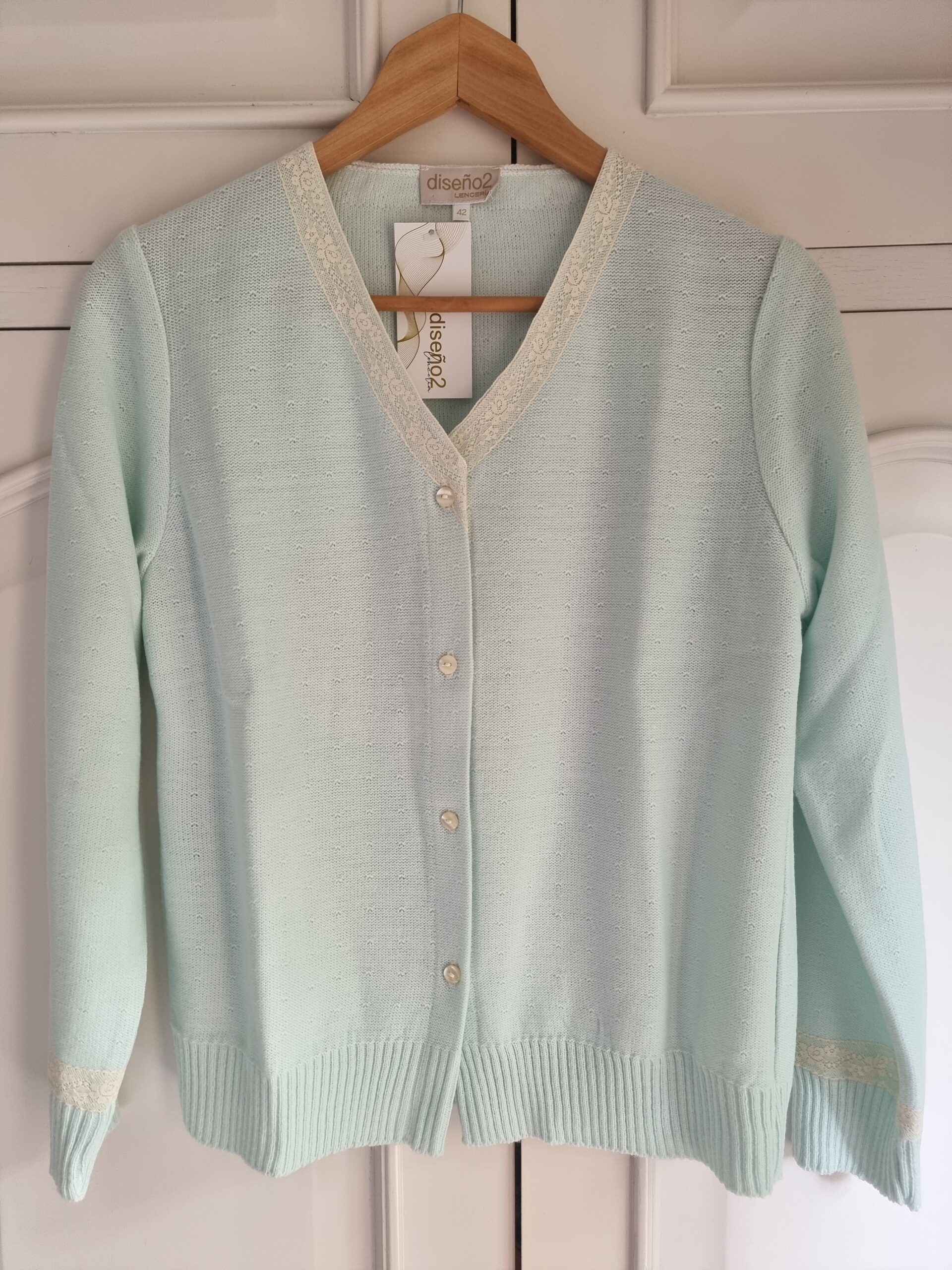 Mañanita Rita verde agua/salmón - Imagen 3