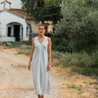 Camisón Amaya gris perla
